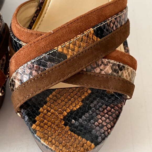 Jessica Simpson Tellira Multicolor Platform Wedge Heel Sandals Studs Size 7M - Picture 6 of 16